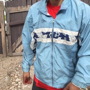 BLUE FLOWER WINDBREAKER